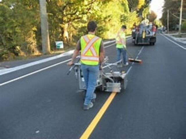 Road Painting Underway